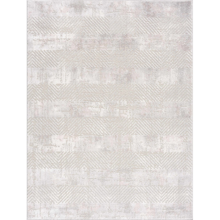 Bungalow Rose Katriena Modern Design Gray/Pink Area Rug Wayfair